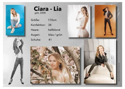 Setcard für Teencasting