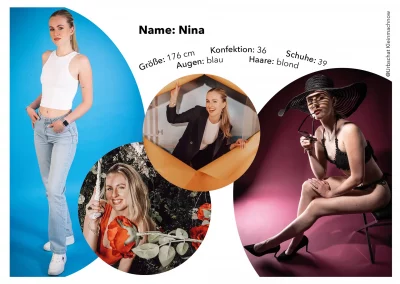 Setcard für Casting